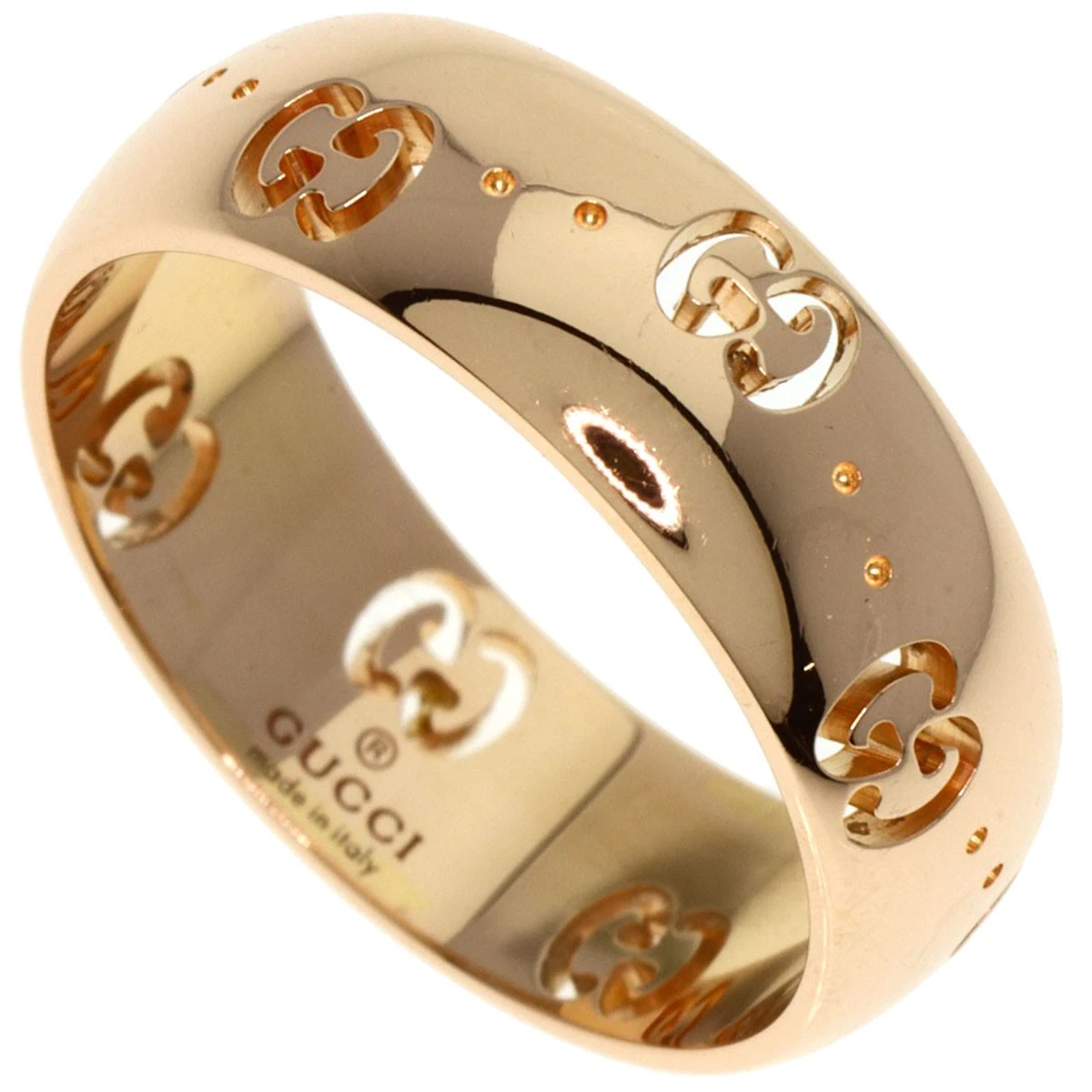 Bague Gucci Icon K18 or rose bijoux femme état cadeau A