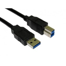 Image of USB 3.0 Type A (M) to Type B (M) Data Cable 1 Metre - Black