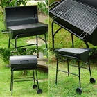 Large Oil Drum Charcoal BBQ Grill Portable Garden Barbecue Warming Rack