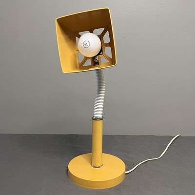 VTG C N Burman 1970 s Retro Yellow Square Plastic Gooseneck Lamp 18 