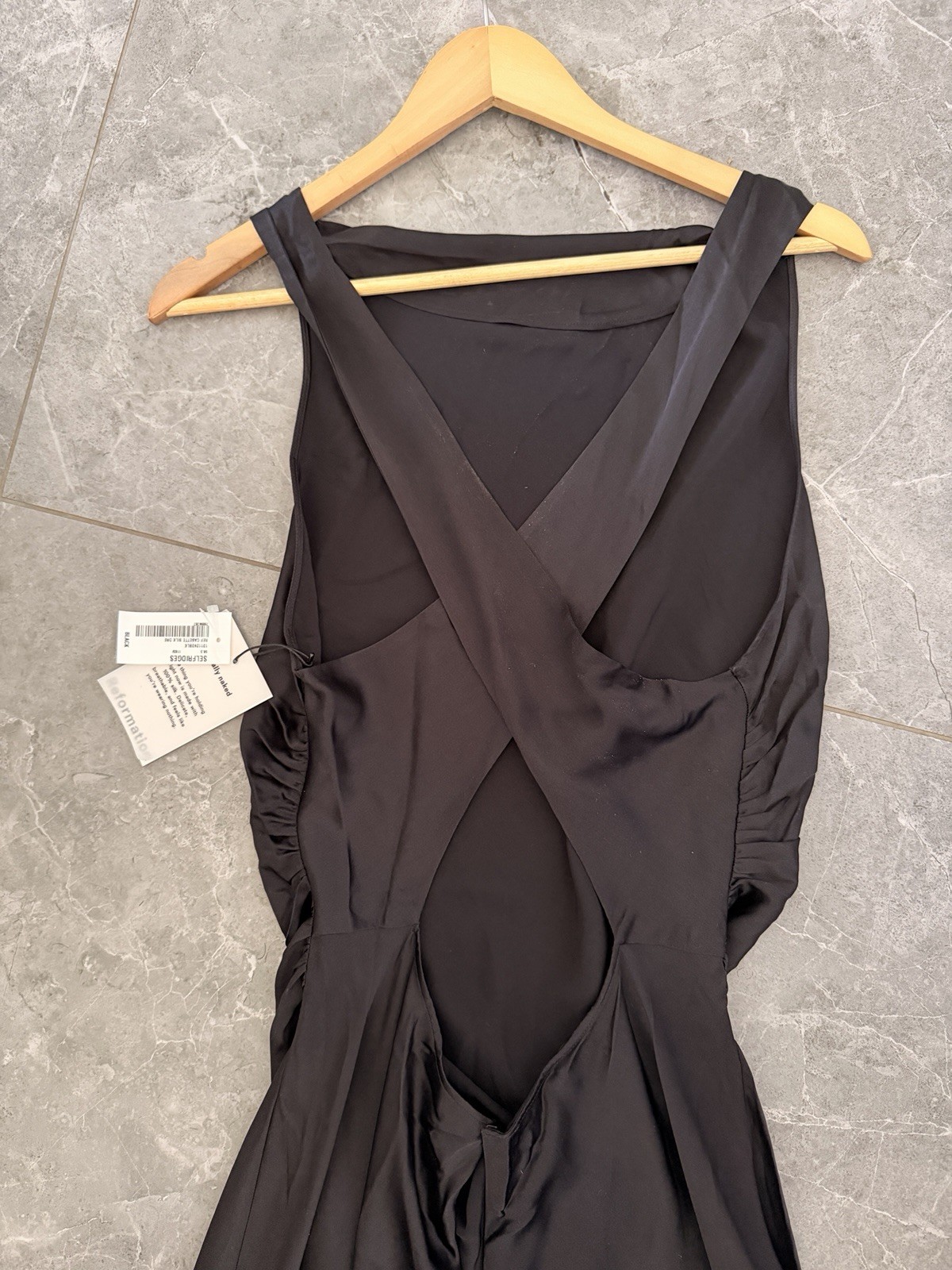 Bnwt Reformation Casette Black Silk Dress Rrp £348 image 2