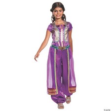 Girls Classic Aladdin Live Action Purple Jasmine Costume