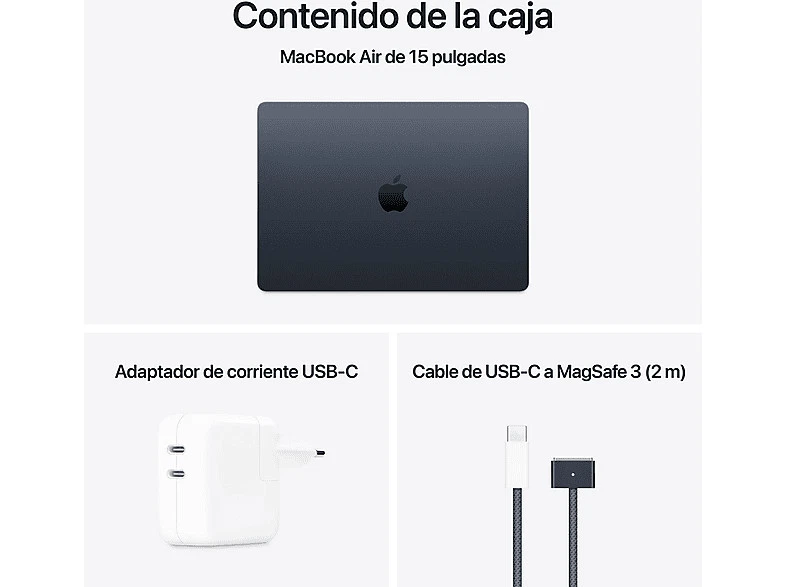 Apple MacBook Air(2025) 15.3" Retina,Chip M4 Apple,CPU y GPU de 10 núcleos - Imagen 3 de 4