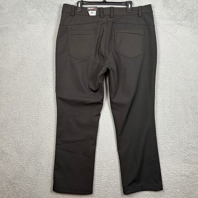 NEW Gerry Fleece LIned Pants Mens XL Black Straight Leg Softshell Stretch Hiking