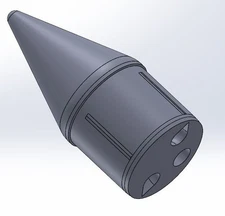 Estes Yankee style Nosecone for LOC 3" Tube Flying Model Rocket