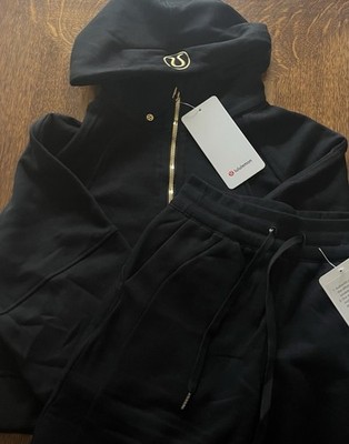 Lululemon Scuba set Black Half Zip w/ Straight Leg Sweatpants 2Pc Set