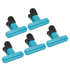 3" Plastic Storage Clip, 5pcs Clamp for Food Bag, Blue