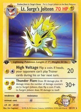 Lt. Surge's Jolteon - 28/132 - Pokemon Gym Challenge 1st Edition Rare Card MP on eBay