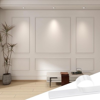 Peel & Stick Wall Molding Kit 3D Premade Wainscoting Wall Decor 31x63+72x63