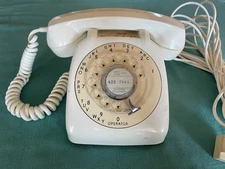 Automatic Electric Vintage White Rotary Telephone