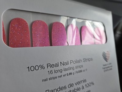 Color Street Nail Polish Strips, Pink Paradise Glitter, New In Box, 