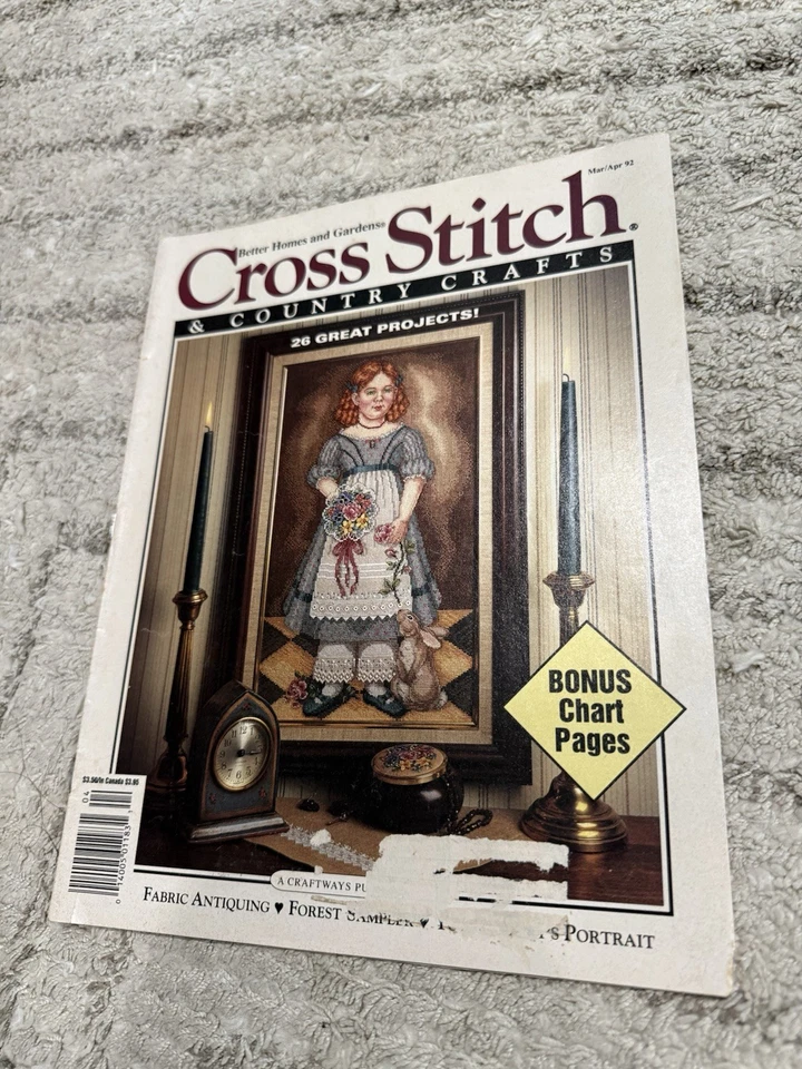 1991 1993 Vintage Cross Stitch & Country Crafts Magazines patterns Lot of 5 - Image 4 of 4