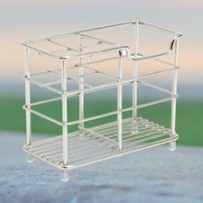 Stainless Steel Tooth Brush Stand Bathroom Storage Organizer Holder for