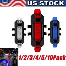 Bike Tail Light Bicycle Rechargeable USB 5 LED Safety Rear Lamp Flashing Wraning