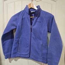 Columbia Youth Girls Lilac Full Zip Fleece Jacket - Size MEDIUM
