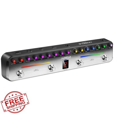 JAMELO Multi Effects Guitar Bass Pedal 8 AMP 8 CAB IR 40 Presets App