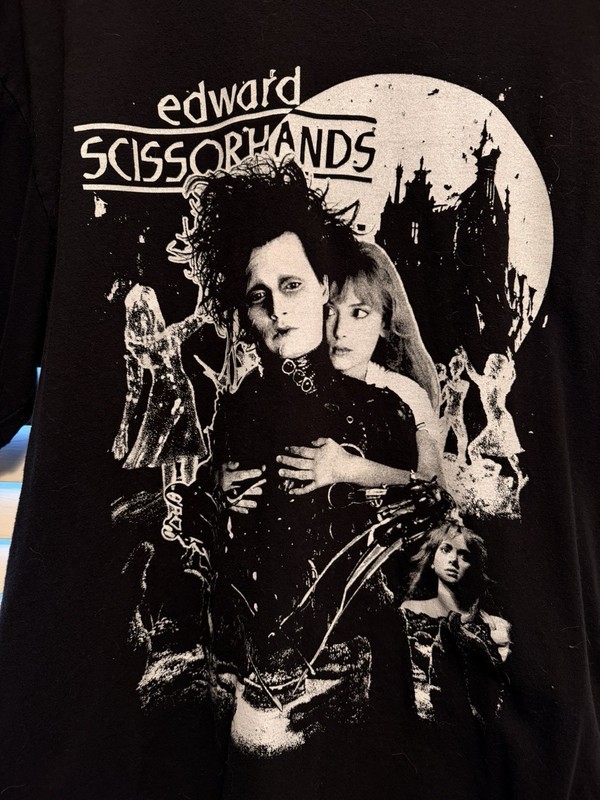 Edward Scissorhands Movie Promo T-Shirt Double Sided Black XL