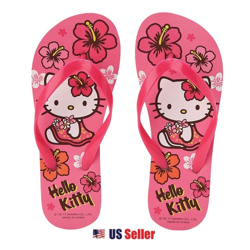 sanrio hello kitty flip flops adult & kids slippers summer shoes