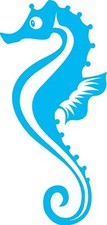 seahorse 6 inch vinyl decal high quality indoor/outdoor