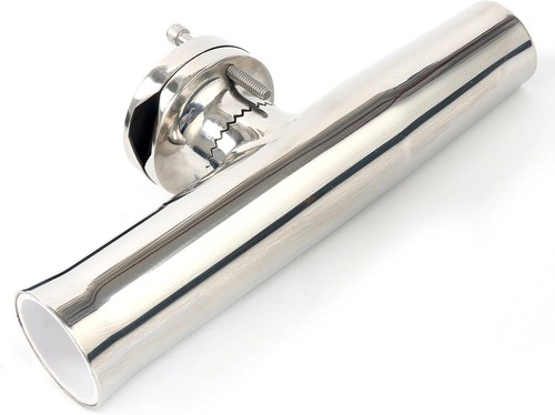 2X Stainless Steel Fishing Rod Holder for Rails 1-1/4" to 2" Tournament Style - 第 4/8 張圖片