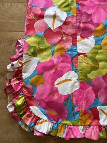 Vintage 70s Young Hawaii Flower Print Sleeveless Dress Size 10 Vibrant Retro - Picture 18 of 23