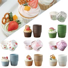 50 x muffin carta wrapper tazza da forno caduta muffin tazza torta casa N1R1
