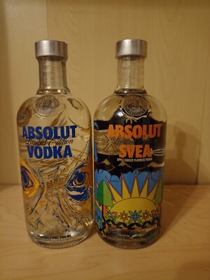 Absolut Wallpaper 3 + Absolut SVEA 700 Limited Edition Bottle ,Full And Sealed
