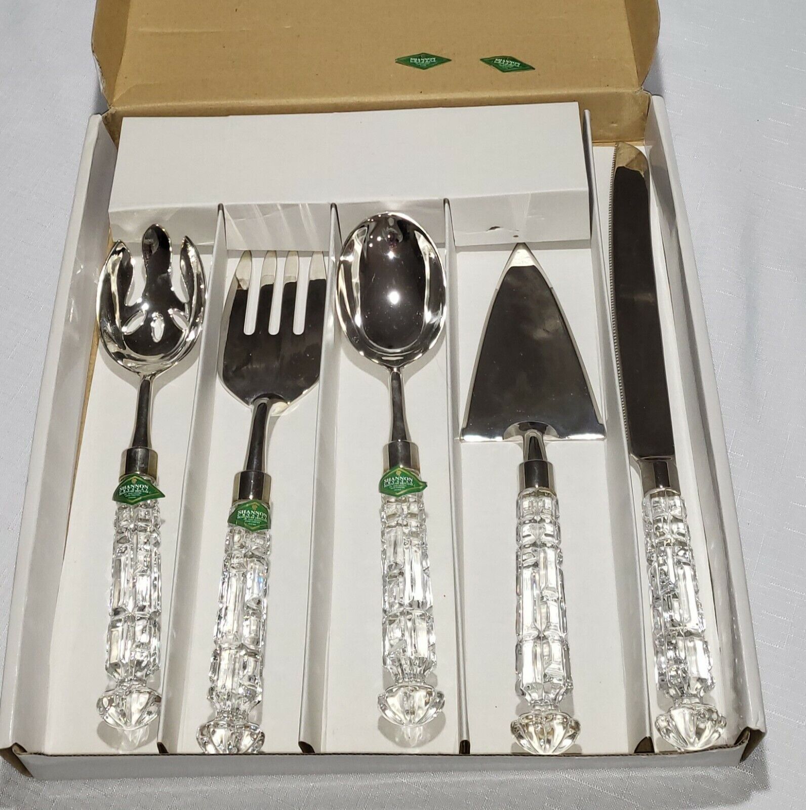 SHANNON Fashion CRYSTAL BY GODINGER VERSAILLES 5 PIECE SET SERVING Selling rankings bo in