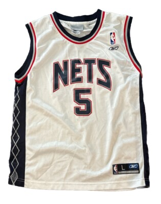 New Jersey Nets Jersey Jason Kidd Large 14-16 Kids Reebok White | eBay