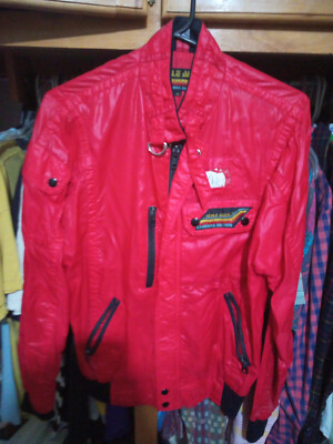 vtg style auto carrera designs red jacket medium