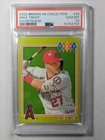 2022 Topps Brooklyn Collection #24 Mike Trout Chartruese #D 31/99 PSA 10