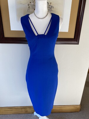 Antonio Berardi Runway Dress Cobalt Blue Midi Size IT 42, US 6 | eBay