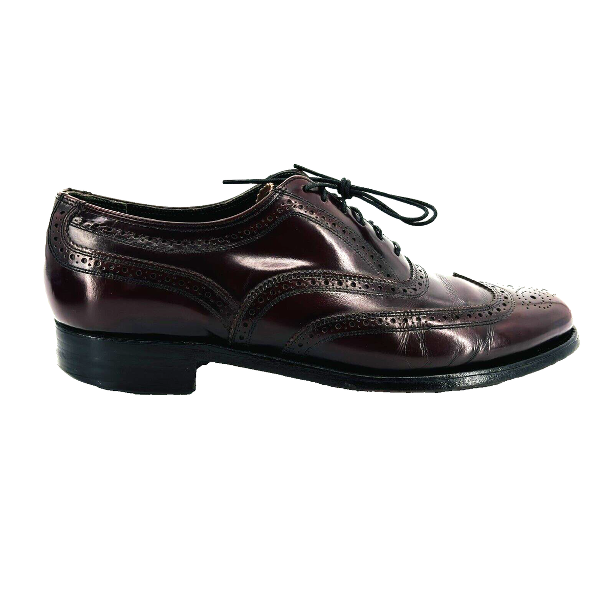Florsheim Royal Imperial Vintage Wingtip Oxford Burgundy Dress Shoes Mens 10.5 A Florsheim Mens Shoes - Etsy main image 2