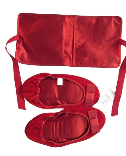 Chaussons Plats J.Crew En Velours Vin Avec Nœud Ballerine - Taille 6 - Largeur Moyenne - Neuf Sans Emballage