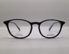 Diesel DL5393-H 090 Blue Plastic Round Optical Eyeglasses Frame 51-18-145 5393-H