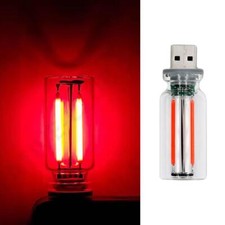 USB Atmosphere Light LED Colorful Glass Bottle Touching Night Light D3P7