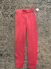 New Girl  s JUICY COUTURE Zuma Microterry Track Pants Shocking Pink Sz 12