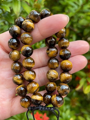 "Pulsera ajustable con cuentas de piedras preciosas de grado A+ 10 mm, pulseras de cristales genuinos 7,5" - Imagen 60 de 89