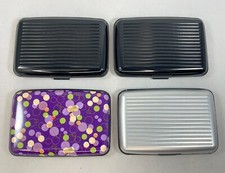 Lots of 4 New Card Wallet Business ID Credit Card Holder Pocket Hard Slim Case