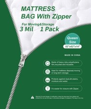 Mattress Bag for Moving Waterproof Storage Reusable Zippers Bags Queen Size
