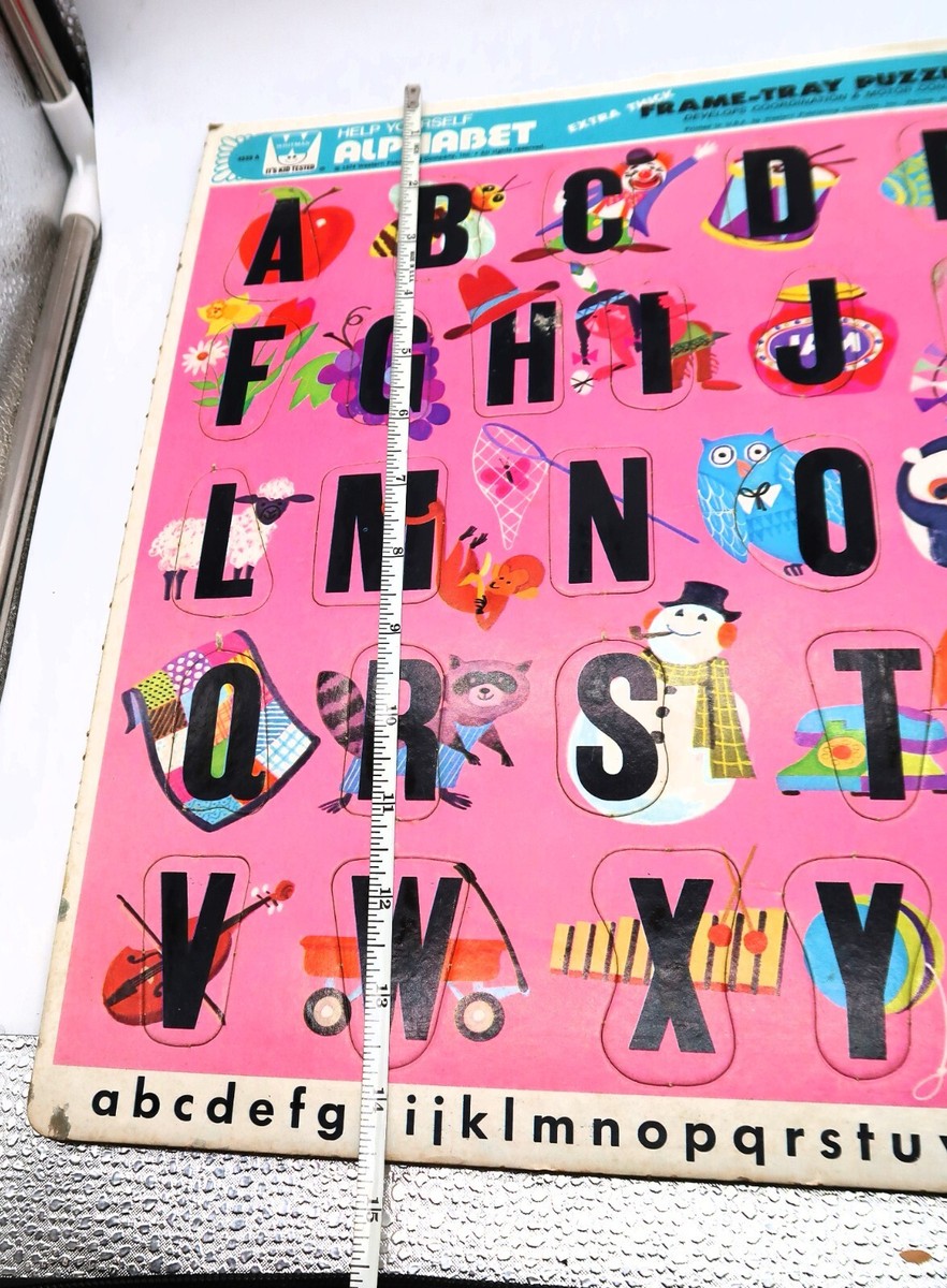 Vtg Rainbow Works Alphabet Puzzle 1974 ABC's Children's Learning
