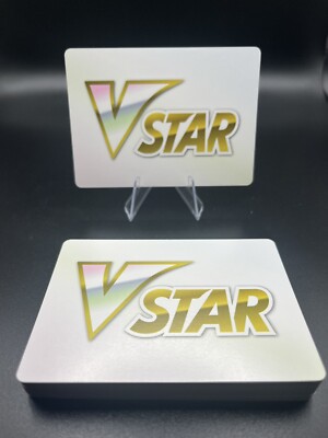 Lot 10 x VSTAR Card Markers Pokémon TCG Cards Bulk White V Star Set Collection