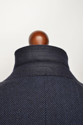 Men's CANALI Blue Herringbone Wool/Cashmere 2Btn EU 50R UK,US 40R Drop 6 Blazer - Picture 8 of 15