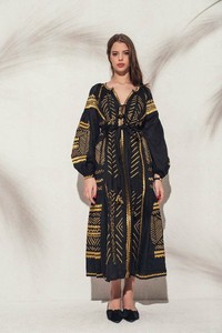 boho style black dress