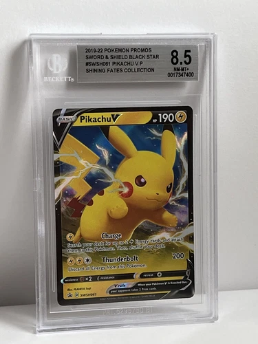 BGS 8.5💫 2021 Pokémon TCG | Sword & Shield | Pikachu V SWSH061 Black Star Promo