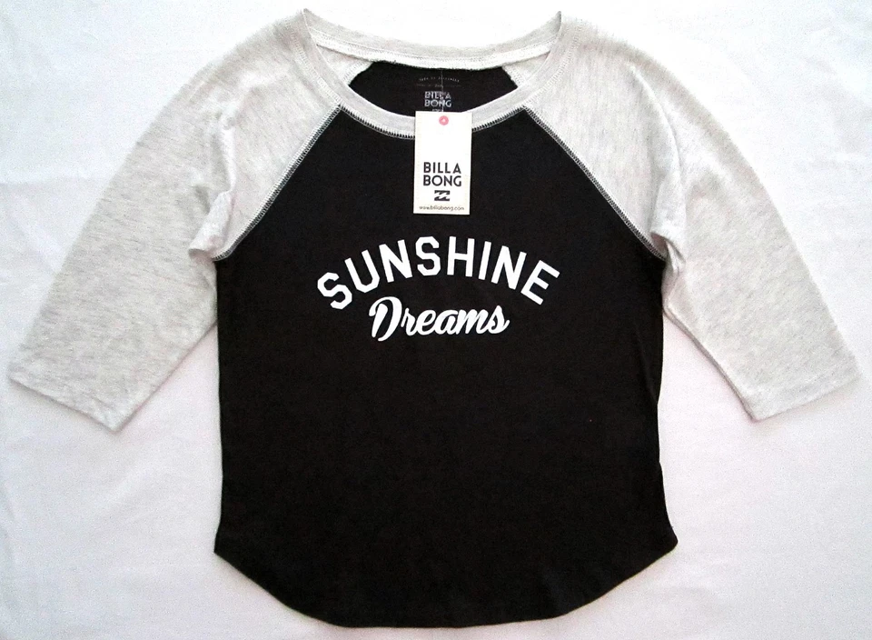Camiseta BILLABONG Niñas Manga Larga Gris Oscuro/Gris Claro Brezo 'Sunshine Dreams' Foto 3 de 3