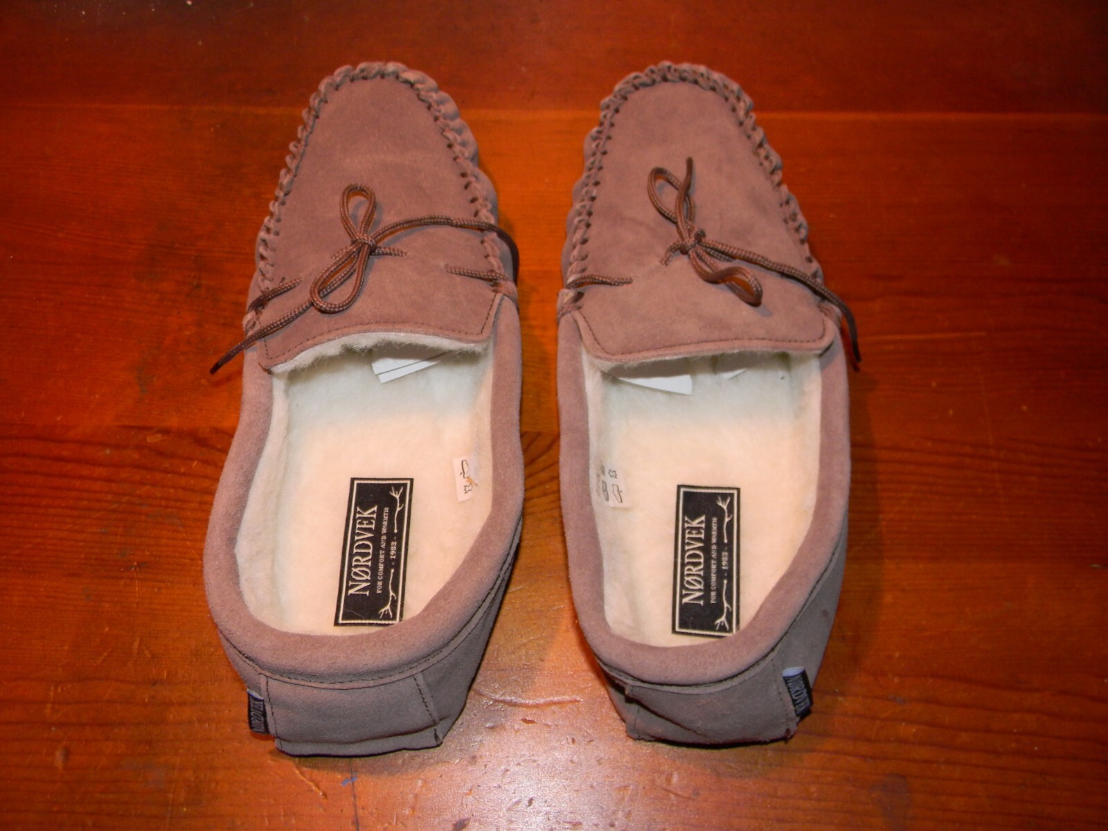 SAOLA MOCASSINO NUOVO SUOLA MORBIDA FODERATO IN PILE NORDVEK TAGLIA 12 FODERATO LANA SCAMOSCIATA 423 100