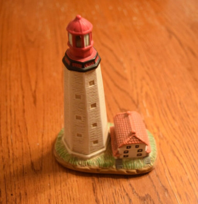 Lefton 1993 Sandy Hook #01187 Lighthouse Collection Hand Painted Lefton China