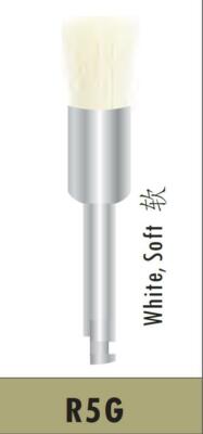 Dental Polishing Brush. RA Shape of Pen White Soft Goat Hair R5G