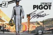 2019 Spencer Pigot signed Ed Carpenter Racing "1st Version" Indy Car postcard